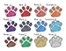 io tags Pet ID Tags, Personalized Dog Tags and Cat Tags, Custom Engraved, Easy to Read, Cute Glitter Paw Pet Tag (Glitter Black)
