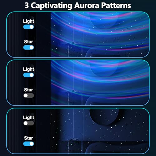 The Largest Coverage Area Galaxy Lights Projector 2.0, FLITI Star Projector, with Changing Nebula and Galaxy Shapes Night Light