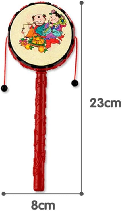 Amazon Bartram ガラガラ タンバリン 民芸 でんでん太鼓 中国風 リズム玩具 楽器玩具 がらがら ラトル おもちゃ