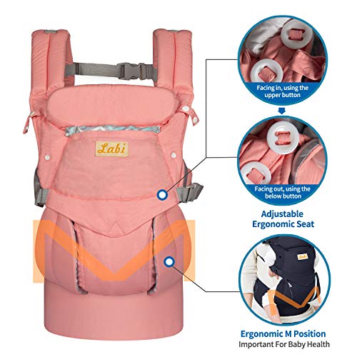 Labi Premium Cotton Baby Carrier with Adjustable Bucket Seat, Ergonomic