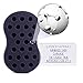 Big Holes Hair Brush Sponge Twist Wave Barber Tool For Dreads Afro Locs Twist Curl Coil Black (1 Pack)