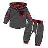 Peuter baby jongen meisje hoodie outfits met lange mouwen hooded sweatshirt tops + broek 2 stuks set