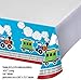 All Aboard Train Theme Kids Birthday Party Supplies Set for 16 Guest Boys and Girls - (1) Keepsake Plastic 16 oz. Cups - Paper Plates, Napkins, Cups, Table Covers - Disposable Food Cake