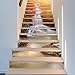 JHYS 3D DIY Staircase stickers Removable Waterproof Creative Sunshine Waterfall Landscape Staircase Murals (39.3