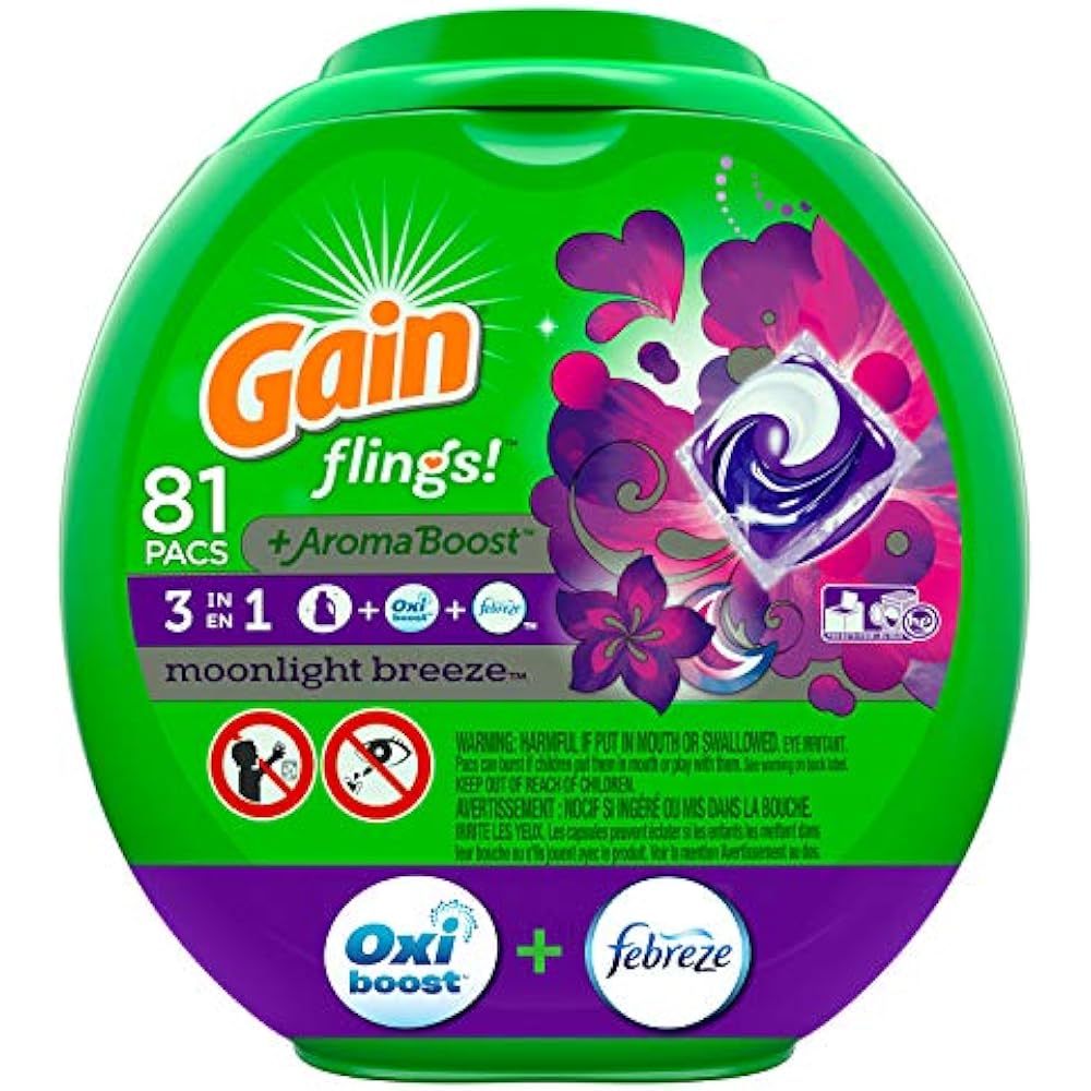 Gain Flings Detergent Pacs & Tablets Laundry Plus Aroma Boost