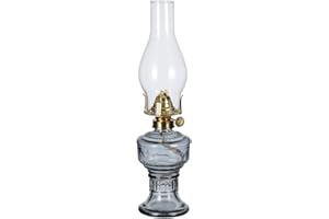 DNRVK Chamber Oil Lamp 13" Classic Glass Kerosene Lamp Home Decor Lighting Vintage Oil Lamps for Indoor Use Rustic Oil Lantern for Tabletop Decor and Emergency Lighting