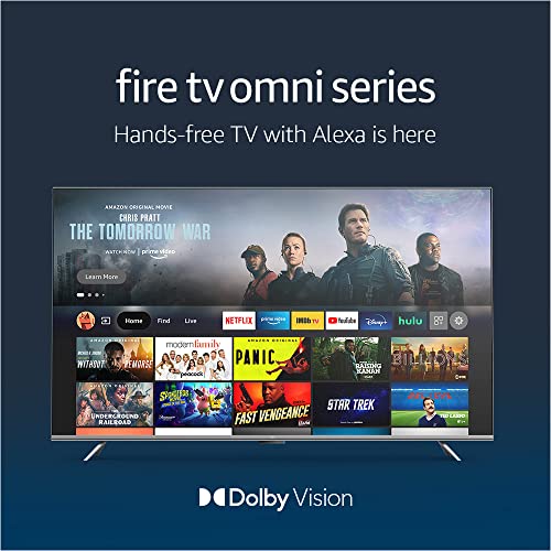 Amazon Fire TV 75" Omni Series 4K UHD smart TV with Dolby Vision, hands
