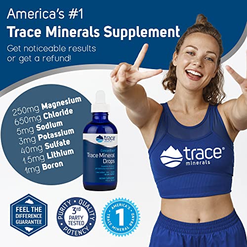 Trace Minerals ConcenTrace Drops 72+ Minerals, Ionic Liquid Magnesium