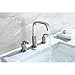 Decor Star WPC03-TB Contemporary Bathroom Vanity Sink Widespread Lavatory Faucet cUPC NSF AB 1953 Lead Free Brushed Nickel