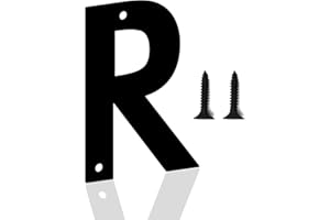 CatTerranM Black Metal Numbers and Letters, Modern Style, 5 Inches, Steel, Wall Mount, Outdoor, Residential, Commercial, Port