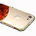 iPhone 7 Plus Cases, AMASELL[1-Pack][2-IN-1]Luxury Bling 3D Sparkle Diamond Metal Frame Bumper + Ultra Slim PC Hard Mirror Back Cover for iPhone 2016 5.5 Plus inches (Gold with bling)