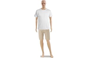 FDW Male Mannequin Torso Dress Form Mannequin Body 73 Inches Adjustable Mannequin Dress Model Full Body Plastic Detachable Ma