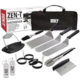 ZEN-T - 14 Piece Grill Griddle BBQ Tool Kit - Heavy Duty Professional Grade Stainless Steel BBQ Tools - Perfect Grilling Utensils for All Your Grilling Needs - Outdoor and Indoor BBQ Accessories