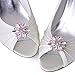 ELEGANTPARK AJ Shoes Dress Hat Accessories Fashion Rhinestones Crystal Shoe Clips 2 Pcs Pink