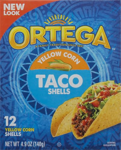 ORTEGA YELLOW CORN TACO SHELLS, 4.9 OUNCE, 12 SHELLS