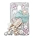 Note 4 Case,Galaxy Note 4 Case - EVTECH 3D Handmade Bling Crystal Full Diamond Pendant Colorful Flowers and Shiny Rhinestone Clear Cover Hard Case for Samsung Galaxy Note 4 SM-N910S SM-N910C