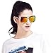 LianSan Designer Oversized Double Bridge Unisex Men Women Large Metal Driver Polarized Sunglasses 808 (gold frame orange lenses)