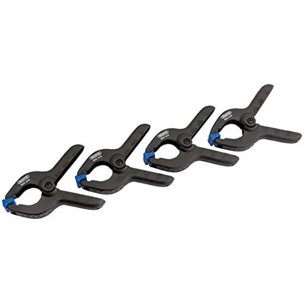 Draper 82777 4 Piece 36mm Capacity Spring Clamp Set, Black
