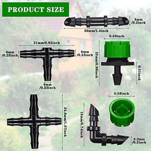 200 Irrigation Fitting Kit Drip Irrigation Connector Include 50 Single