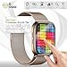 IQ Shield Screen Protector Compatible with Apple Watch Series 4 (44mm)(6-Pack)(Max Coverage) Anti-Bubble Clear Film