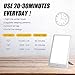 Light Therapy Lamp, 3 Brightness Levels Light Therapy Energy Box, Full Spectrum UV Free & Touch Control, Portable Sun Lamps for Happy Life, Max 32,000 LUX, White