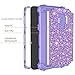 LONTECT Compatible Galaxy S9 Case Luxury Glitter Sparkle Bling Heavy Duty Hybrid Sturdy High Impact Shockproof Protective Cover Case for Samsung Galaxy S9 - Shiny Purple
