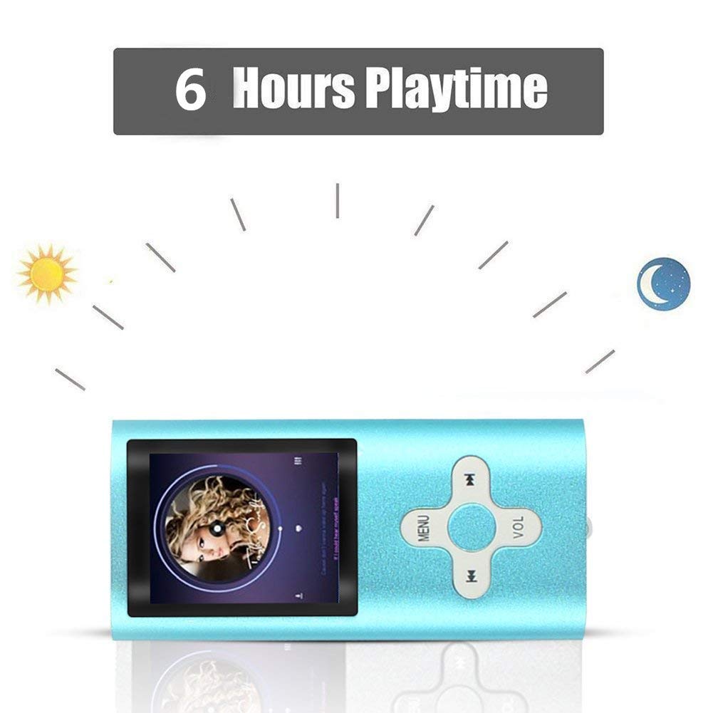 MP3 Player,XPLUS MP3 Player with a 8 GB Micro SD card and High Quality Earphones, Fashion Portable Digital Music Player / Video / Media Player / FM Radio / E-Book Reader, Ultra Slim 1.8\