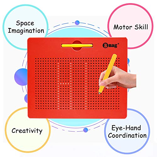 Magnetic Drawing Board Free Play Doodle Drawing Board Tablet Pad with Stylus Learning Writing STEM Travel Toy for Toddler Kids