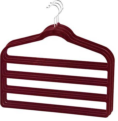 Home Basics Pack 3 Velvet Trouser Hanger [Kitchen]