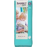 Bambo Nature Hypoallergenic Baby Diapers, Eco-Labeled Diapers, Enhanced Leakage Protection, Totally Chlorine-Free, Skin Friendly, and Super Absorbent - Size 6 (40 Count)