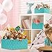Sorbus Set of 9 Storage Baskets for Organizing, Mesh Hand-Woven Design, Linen Closet Organizers and Storage, Organizer Storage Baskets for Shelves, Variety Pack Organizers and Storage (Aqua)