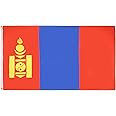 AZ FLAG - Mongolia Flag - 2x3 Ft - 100D Polyester Mongolian Banner with Two Metal Grommets - Fade Resistant - Vivid Colors - 2' x 3' Feet - 90x60 Cm