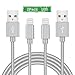 Kabel Leader iPhone Charging Cord,Extra Long USB Cable Nylon Braided Lightning Sync and Charging Cord 2Pack 10ft with for iPhone 7 7 Plus SE 6 6s 6 plus 6s plus 5c 5s 5 iPad Air Mini iPod Touch(Gray)