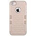 Majesticase Case Compatible with iPhone 5/5S Case - 3 Layers Diamante Bling Crystals Full Body Hybrid Armor Protection Cover + FREE Stylus in Gold