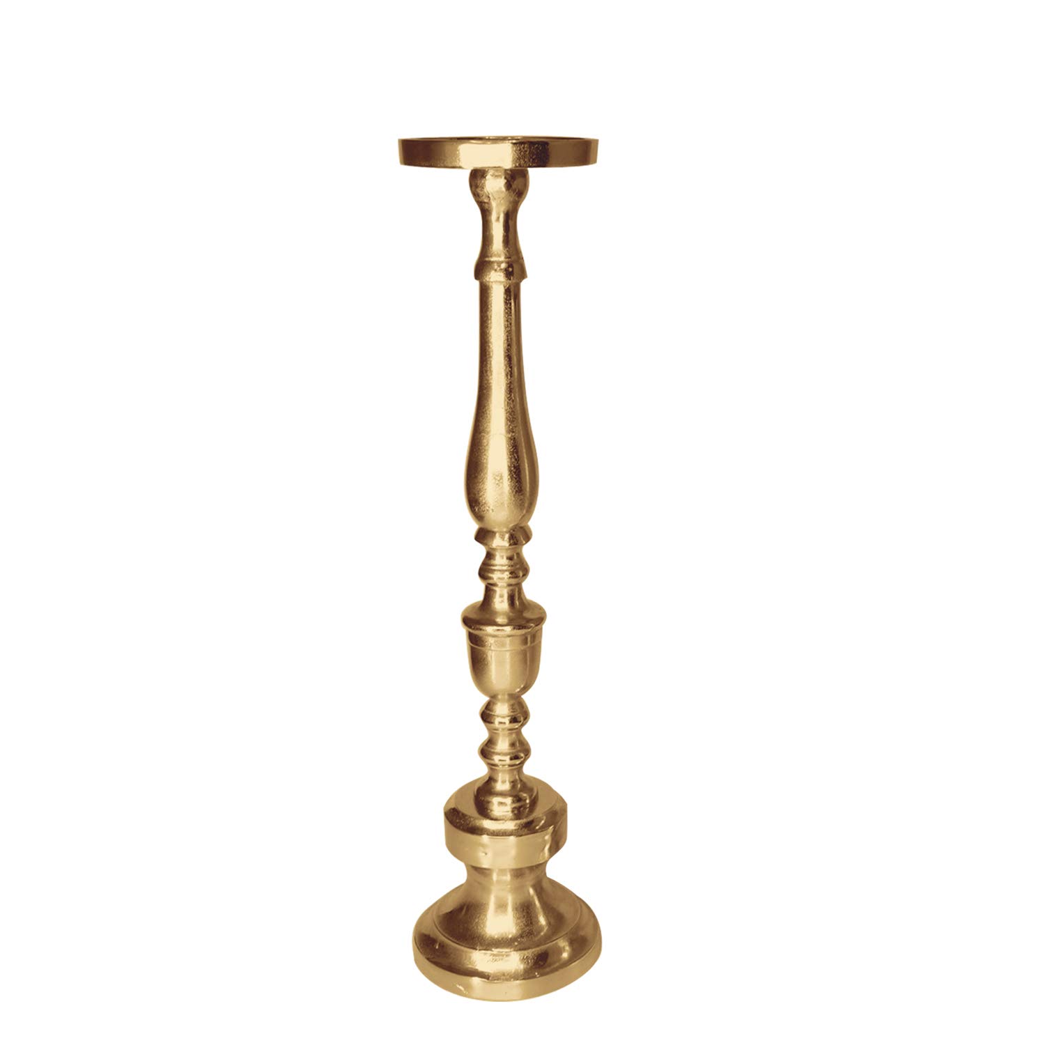 30 Floor Standing Pillar Candle Holder Stand In Gold Aluminum Candlesticks Holder For Wedding Special Events Parties Centerpiece Home Decor