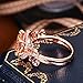 Jiangyue Exquisite Lady Rings AAA Cubic Zirconia Rose Gold Plated Ring Party Charming Elegant Jewelry Size 5-10