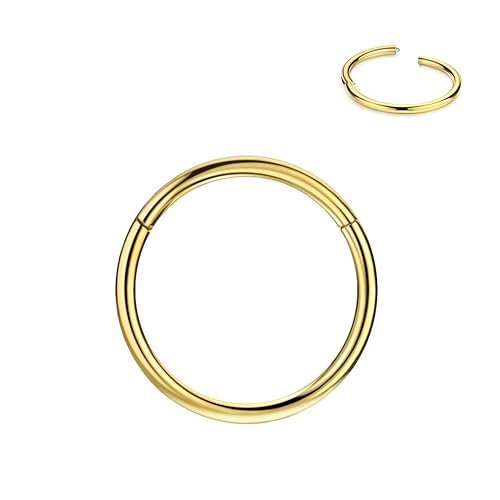 FANSING 18g 7mm Nose Rings Hoops for Women 18 Gauge Nose Hoop