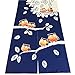 LIGICKY Japanese Noren Doorway Curtain Tapestry for Home Decorations Navy Blue 33.5’’ x 59’’ (Owls on Trees)