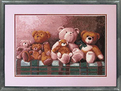 Embroidery Counted cross stitch kit Charivna mit #526 Lovely toy bears 28.5x18.5 cm / 11.02x7.09 in
