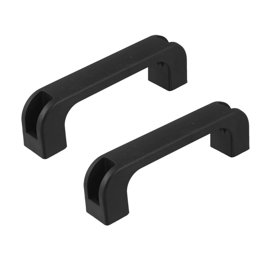 Sourcingmap 2 Pcs Cabinet Drawer D Shape Plastic Pull Handle Knob Black 6-inch