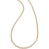 Zoe Chicco Women's 14k Bezel Set Tennis Station Necklace