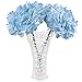 Artificial Hydrangea Flowers, Meiwo 2 Pcs Fake Hydrangea Silk Flowers to Shine Your Wedding Scene Arrangement and Home Party Decor(Blue)
