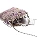 Covelin Women's Vintage Clutch Handbag Flower Beaded Evening Tote Bag Hot Black