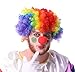 LOVEINUSA Clown Wig Set, Christmas Red Clown Nose Fluffy Afro Synthetic Clown Wig for Men Women Party Cosplay Anime Party Xmas Costume Prank Fancy Funny Wigs