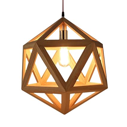 Xinda Pendant Lighting Industrial Natural Hexagon Loft Style Cage