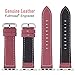 Apple Watch Band 38mm, Fullmosa Mosa Calf Leather Strap Replacement Band with Stainless Metal Clasp for iWatch Series 1 Series 2, Red,38mm