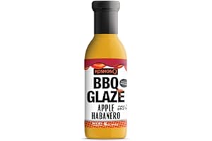 Kosmos Q Apple Habanero BBQ Glaze, Sweet and Spicy Glaze for Ribs, Pork, Chicken, or Brisket, Bold Apple Sauce with Habanero Heat, Competition-Quality BBQ Finish, American Made, 16 Oz Bottle