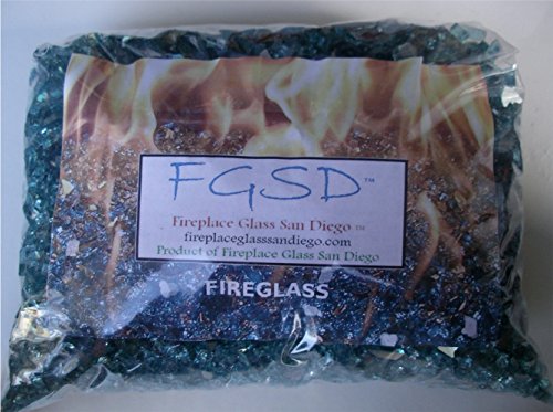 Fire Pit Fireplace Glass 1 4 Azuria Blue Reflective Us Made 10