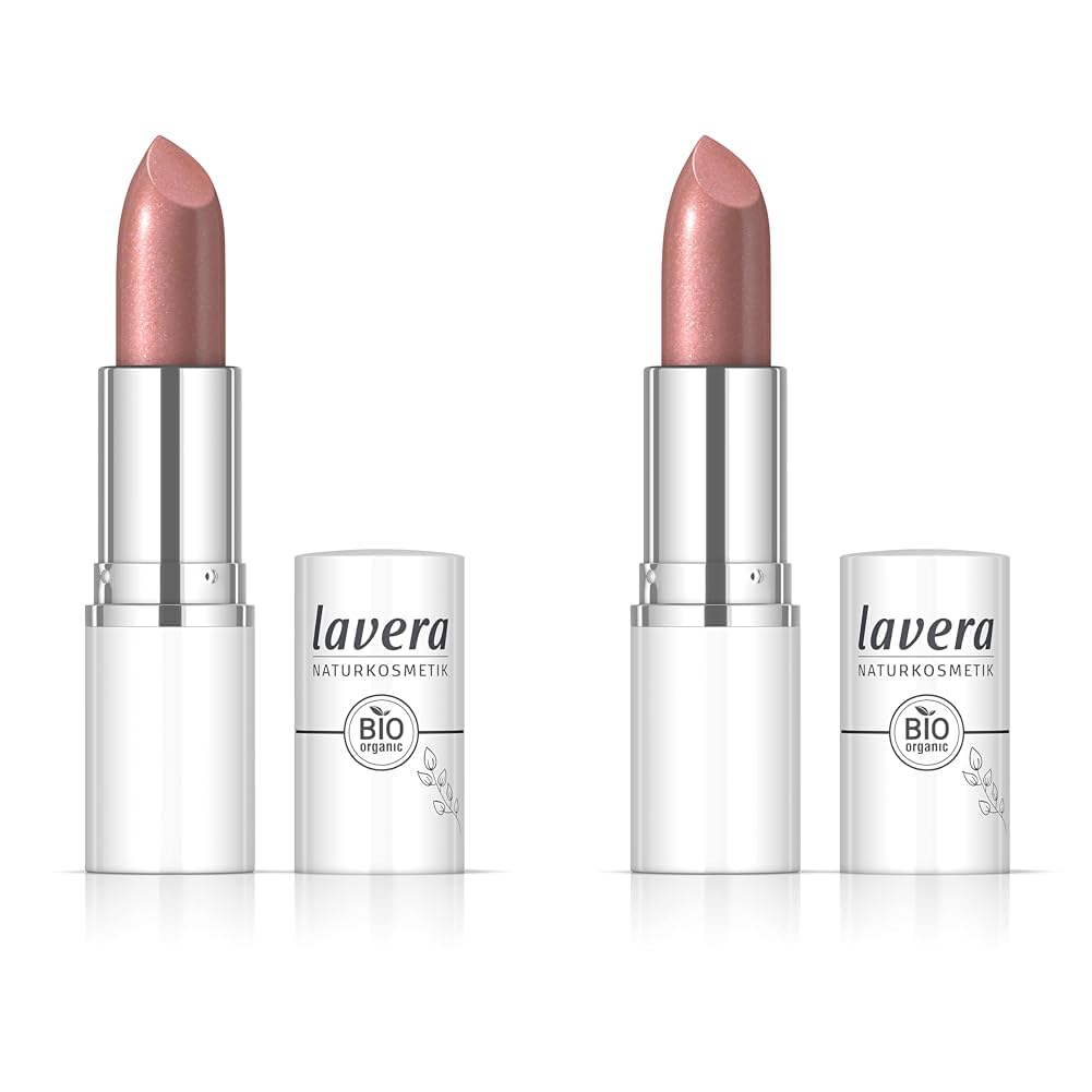 lavera Candy Quartz Lipstick -Rosewater 01 - Intense Glow - light texture - Up to 6 hours hold - Vegan - Natural cosmetics (1x 18 g) (Pack of 2) — image 1
