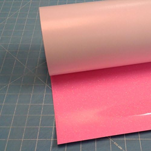 Pink Siser Neon Glitter 20" x 3' Iron on Heat Transfer Vinyl Roll, HTV